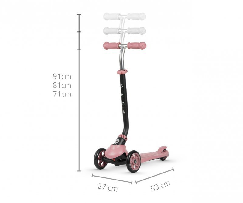 Qplay Hulajnoga Sema 3w1 Pink