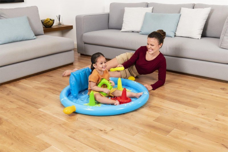 Bestway Basenik dmuchany z daszkiem, oparciem i sorterem 1.15m x 89cm x 76cm