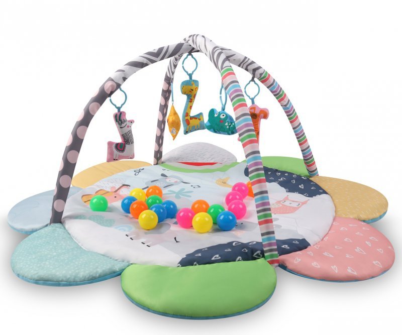 TinyMini Mata edukacyjna 2w1 Kwiat Zoo