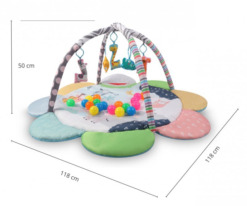 TinyMini Mata edukacyjna 2w1 Kwiat Zoo