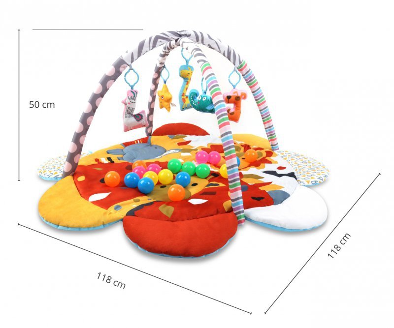 TinyMini Mata edukacyjna 2w1 Kwiat Safari