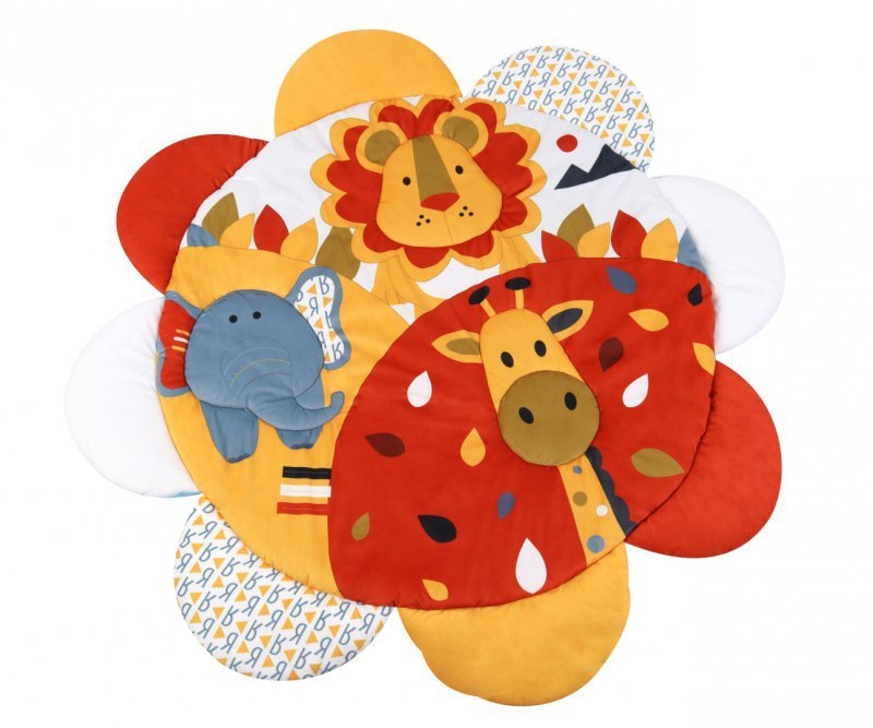 TinyMini Mata edukacyjna 2w1 Kwiat Safari