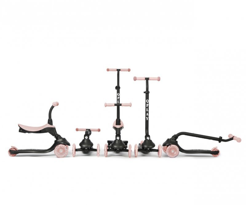 Qplay Hulajnoga Sema Evo 3w1 Coral Pink