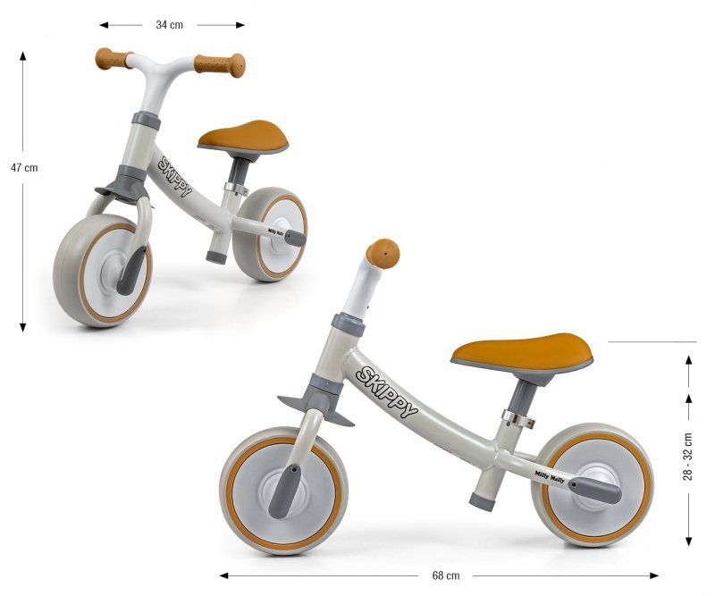 Milly Mally Rowerek Biegowy Skippy White