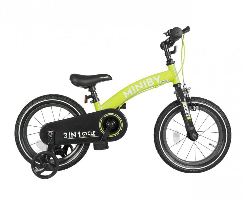 Qplay Rowerek Dziecięcy - Rowerek Biegowy Miniby 14 cali Green