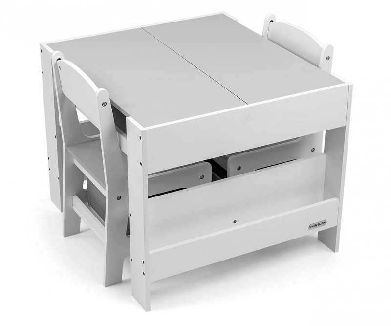 Milly Mally Zestaw mebli - Stolik i dwa krzesełka Sven Plus White