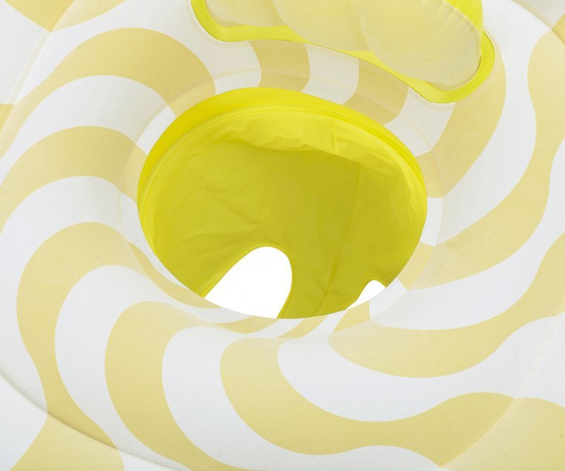 Bestway Siedzisko do nauki pływania Kwadrat Swim Safer Comfort Plush Zółte fale 76cm x 76cm