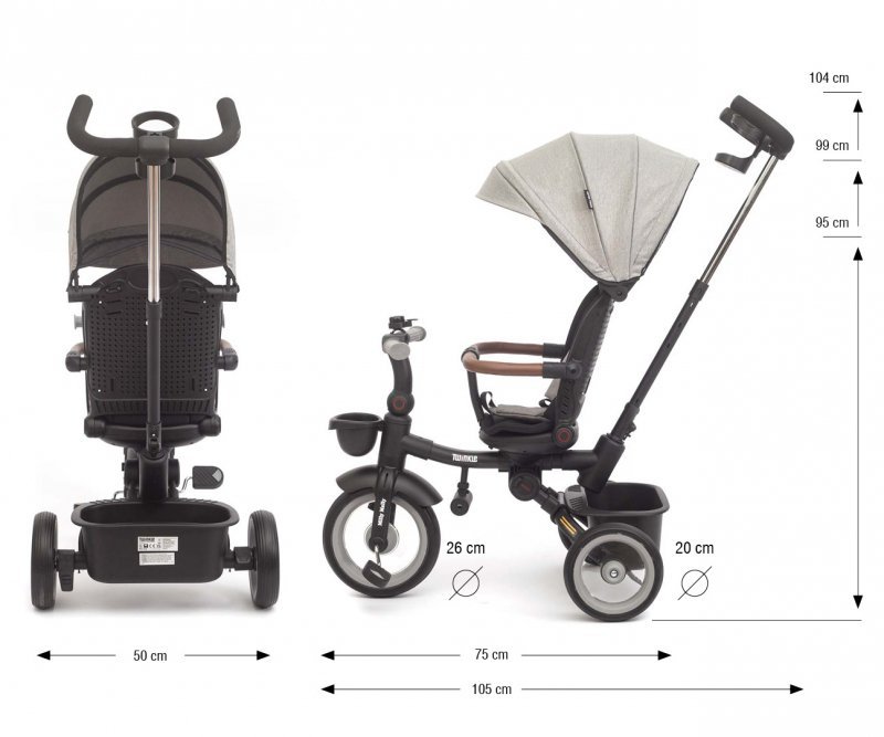 Milly Mally Rowerek Trójkołowy Twinkle Grey