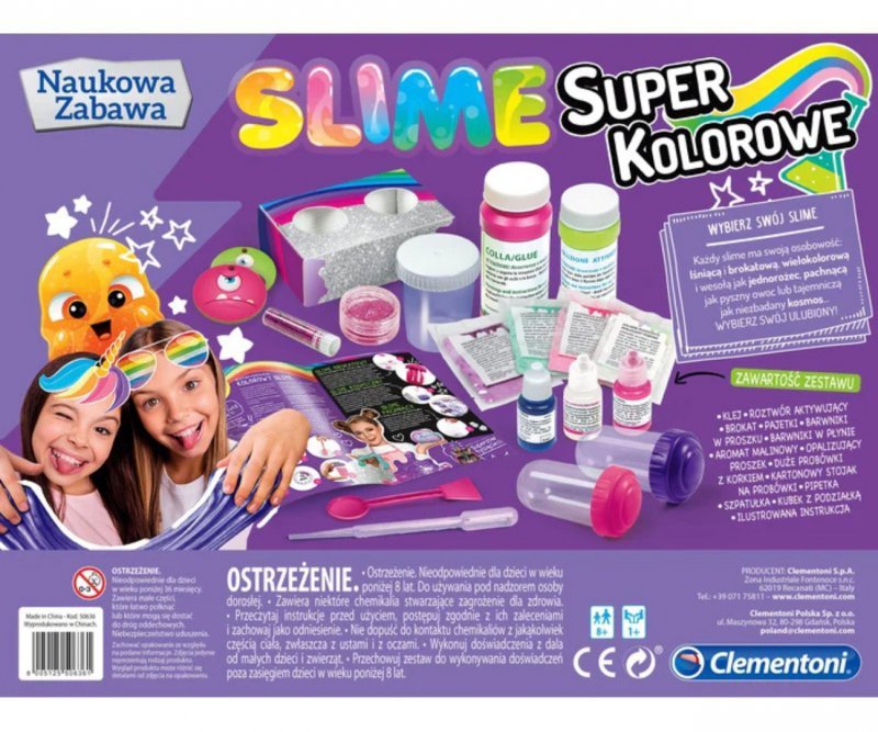 Clementoni Naukowa Zabawa Lab Super Kolorowe Slime