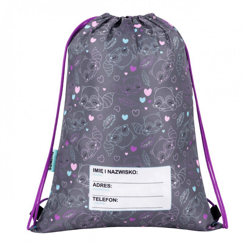 Worek szkolny Racoon na obuwie strój gimnastyczny